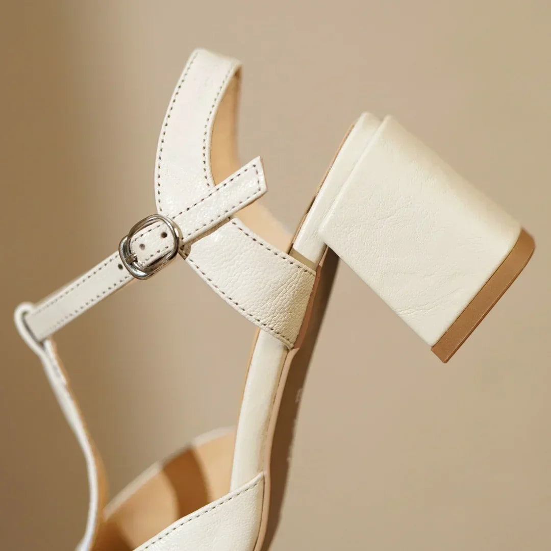 Zelayda™| Beatrica Leather Mary Janes