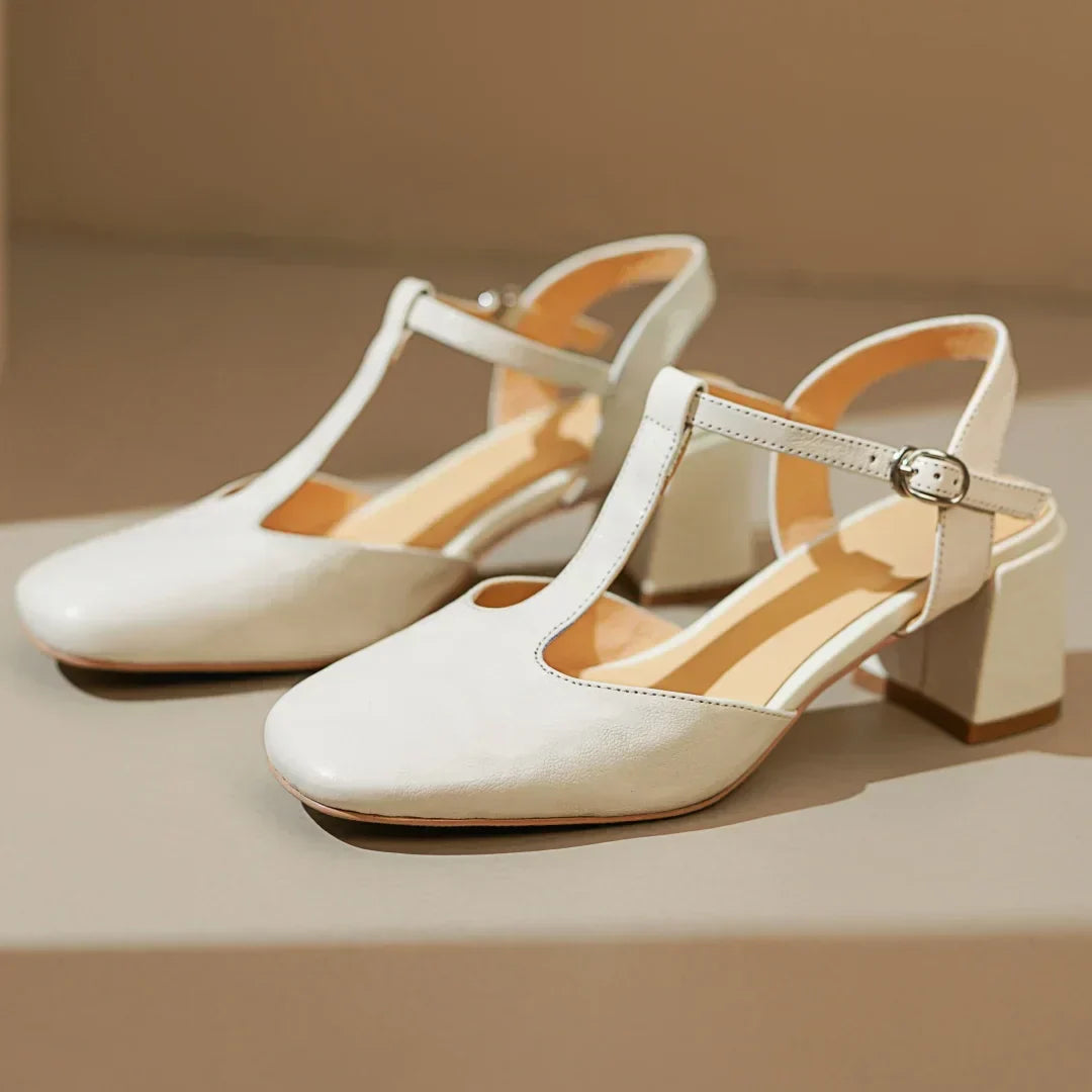 Zelayda™| Beatrica Leather Mary Janes