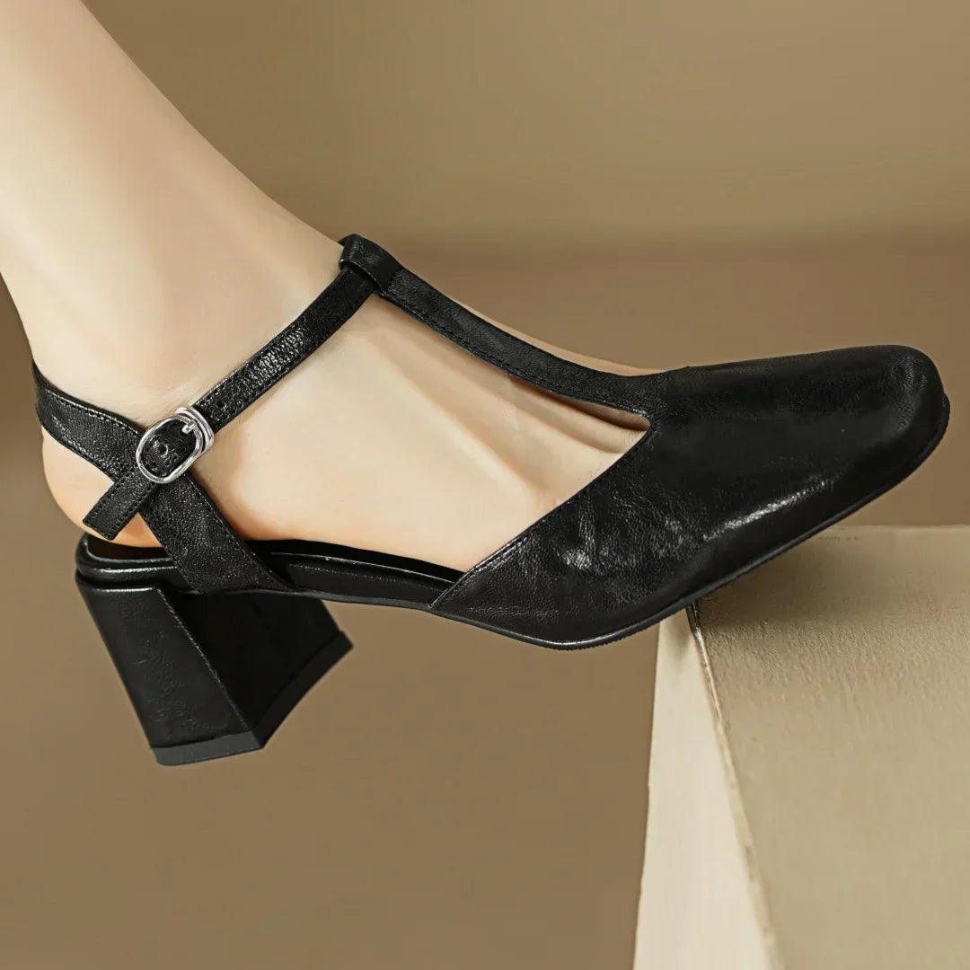 Zelayda™| Beatrica Leather Mary Janes