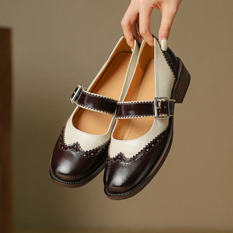 Zelayda™| Miana Leather Mary Janes