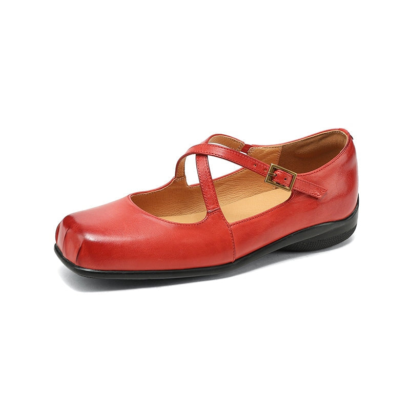 Zelayda™| Edith Leather Mary Janes