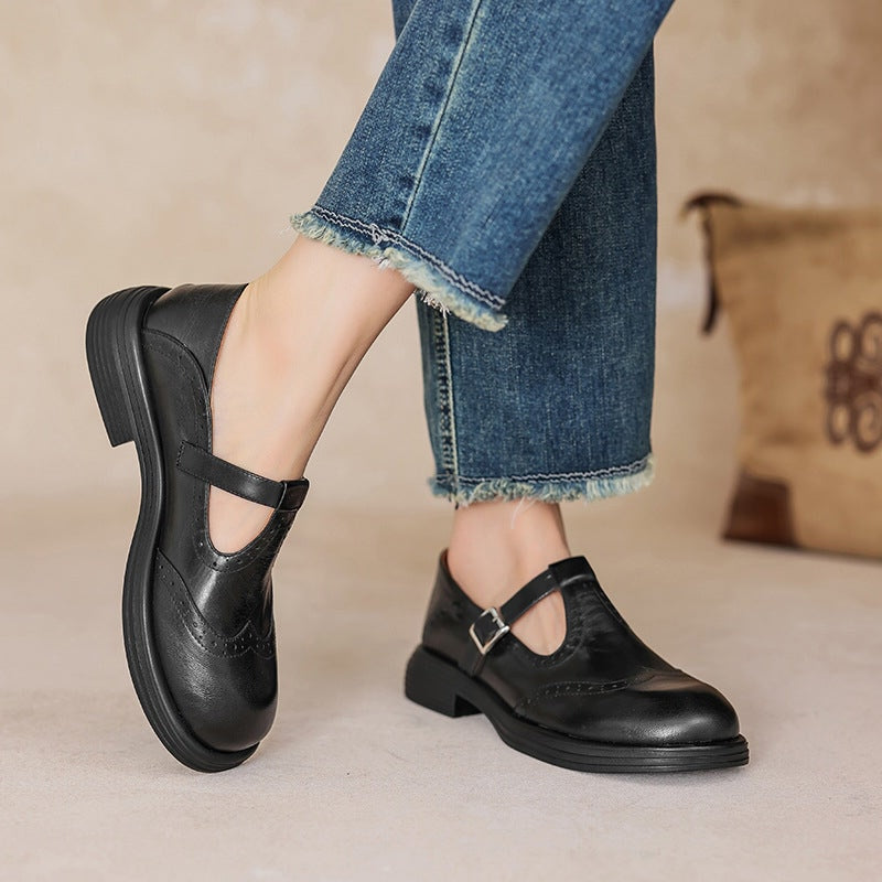 Zelayda™| Risla Leather Mary Janes
