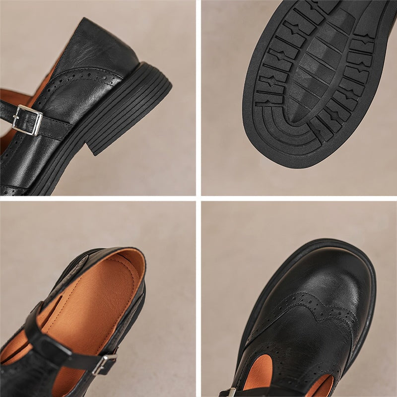 Zelayda™| Risla Leather Mary Janes