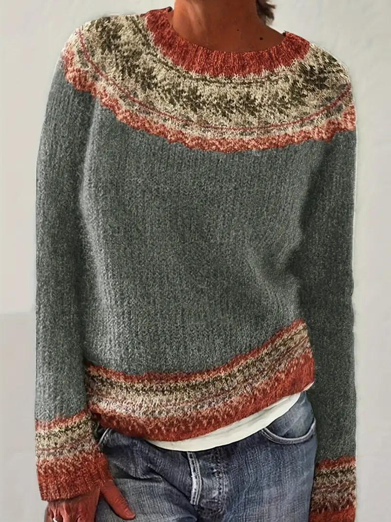 Wool Sweater with Lopapeysa Style