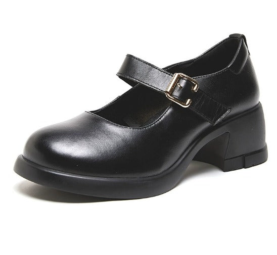 Zelayda™| Agnes Leather Mary Janes