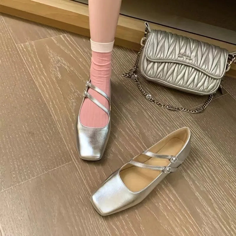 Zelayda™| Chic Double-Strap Flats