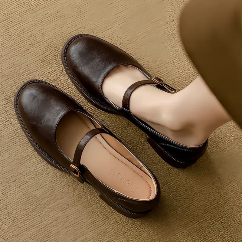 Zelayda™| Classic Comfort Mary Janes Made Of Leather