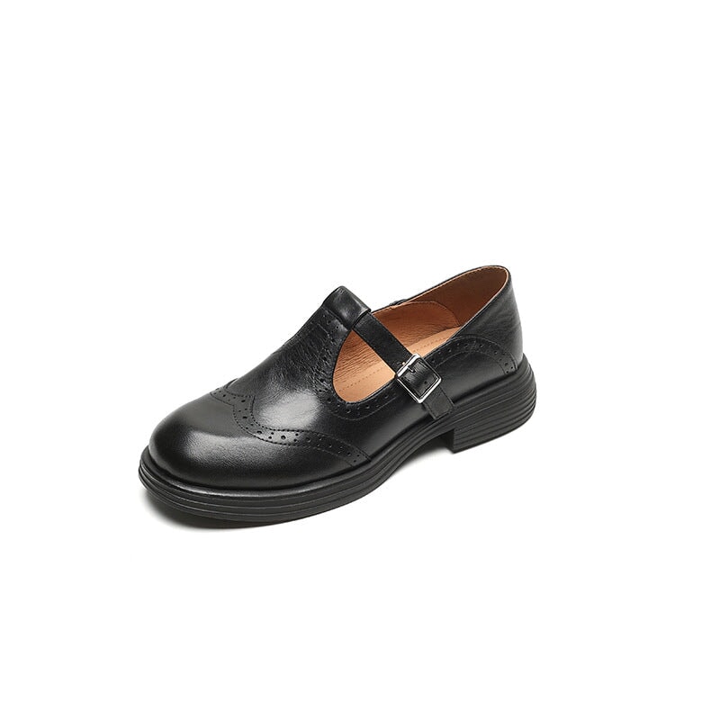 Zelayda™| Risla Leather Mary Janes