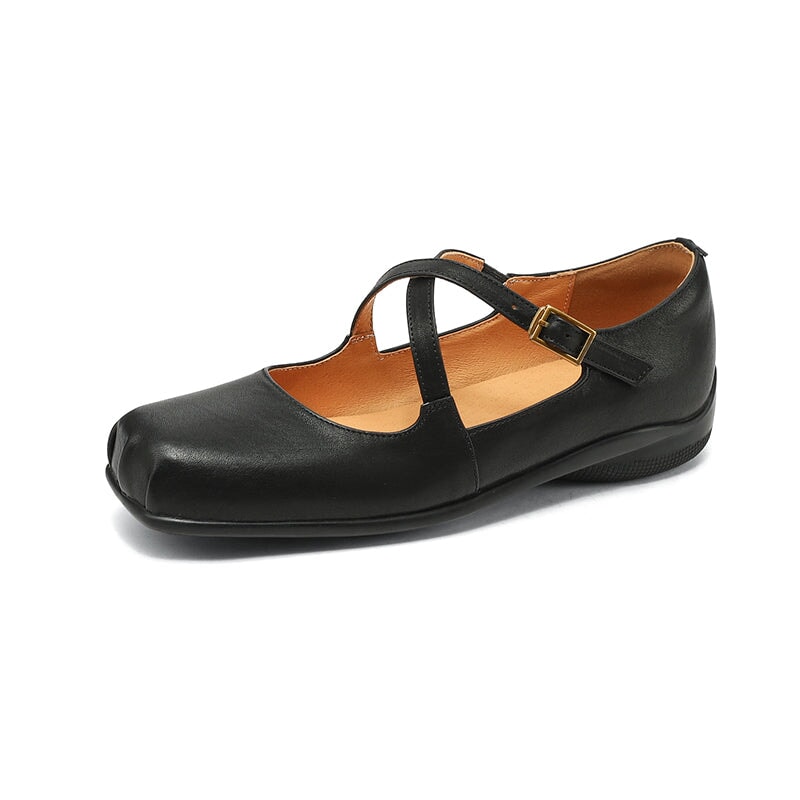 Zelayda™| Edith Leather Mary Janes