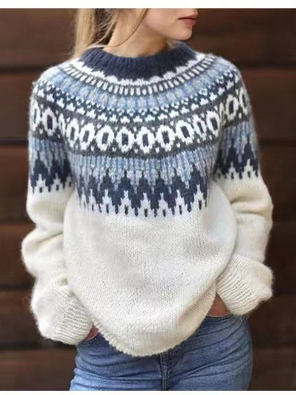 Classic Sweater with Pattern