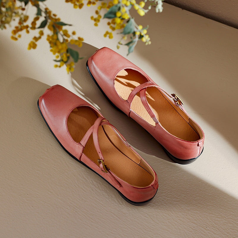 Zelayda™| Edith Leather Mary Janes