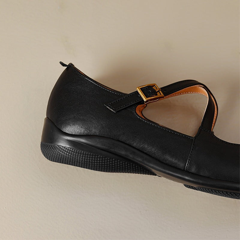 Zelayda™| Edith Leather Mary Janes
