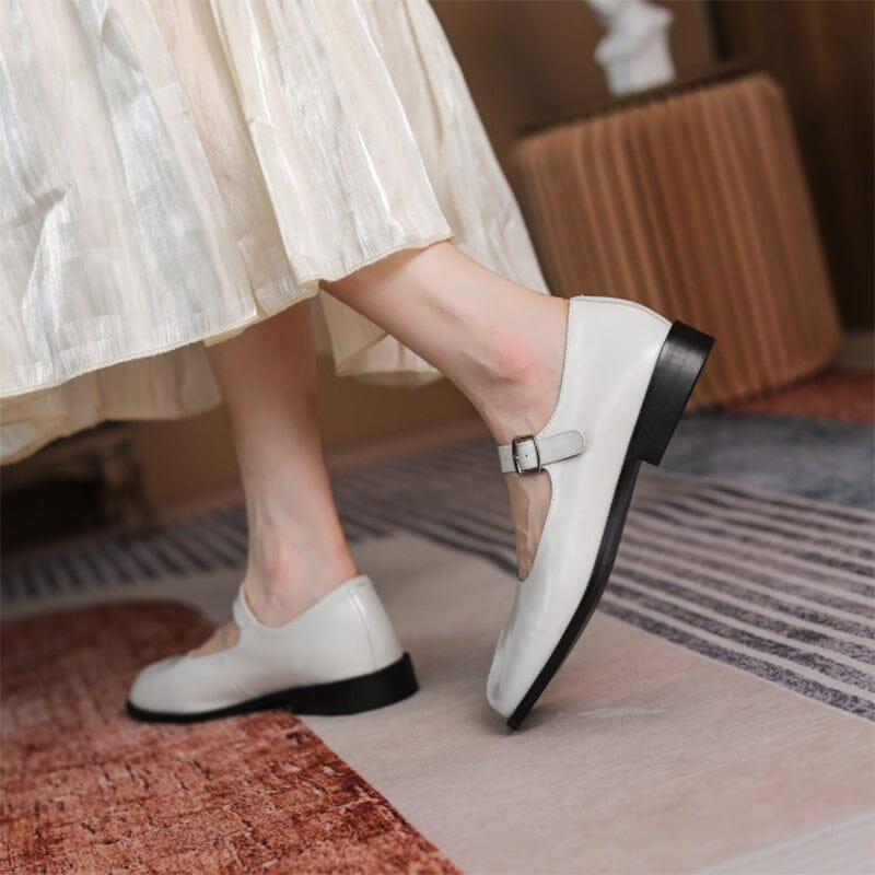 Zelayda™| Martha Leather Mary Janes